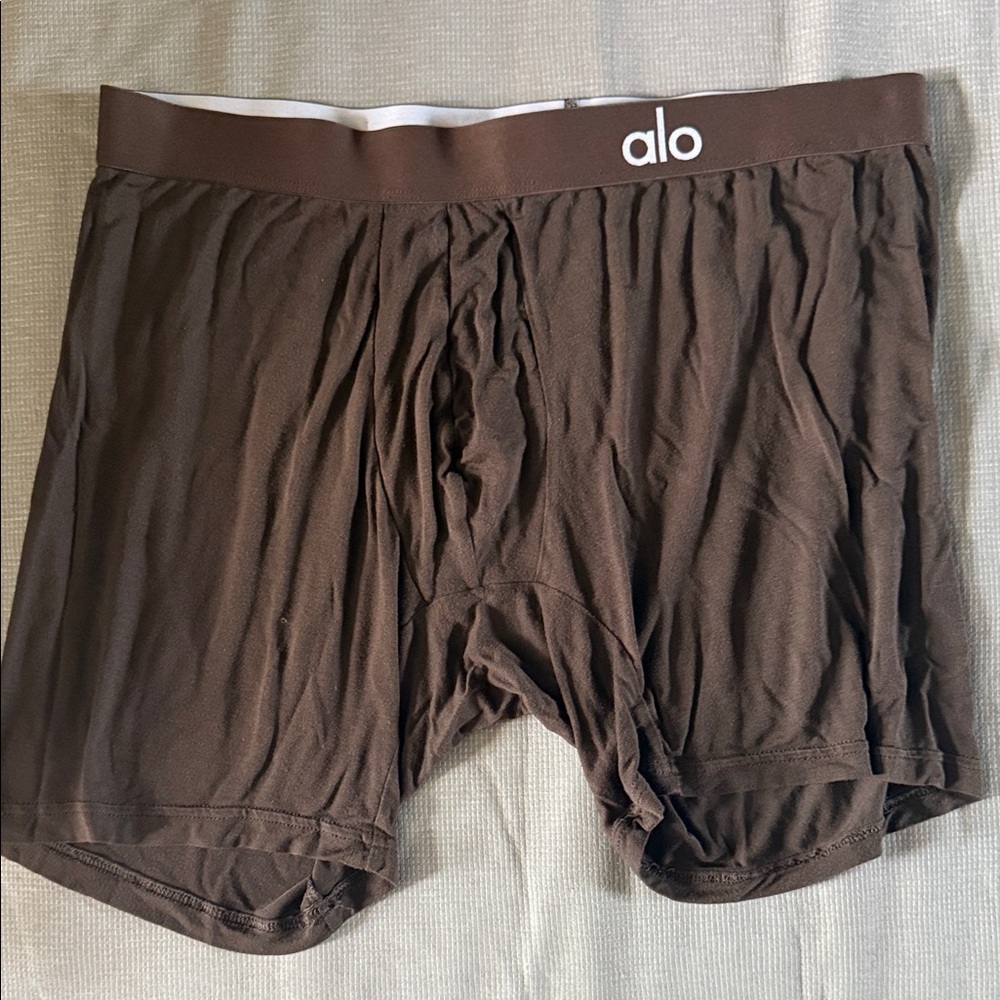 ALO Yoga Chocolate Brown athletic shorts